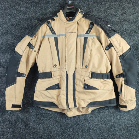 Tourmaster Transition Series 2 Women's Motorcycle Riding Jacket Large Tan/Black* - Picture 1 of 14
